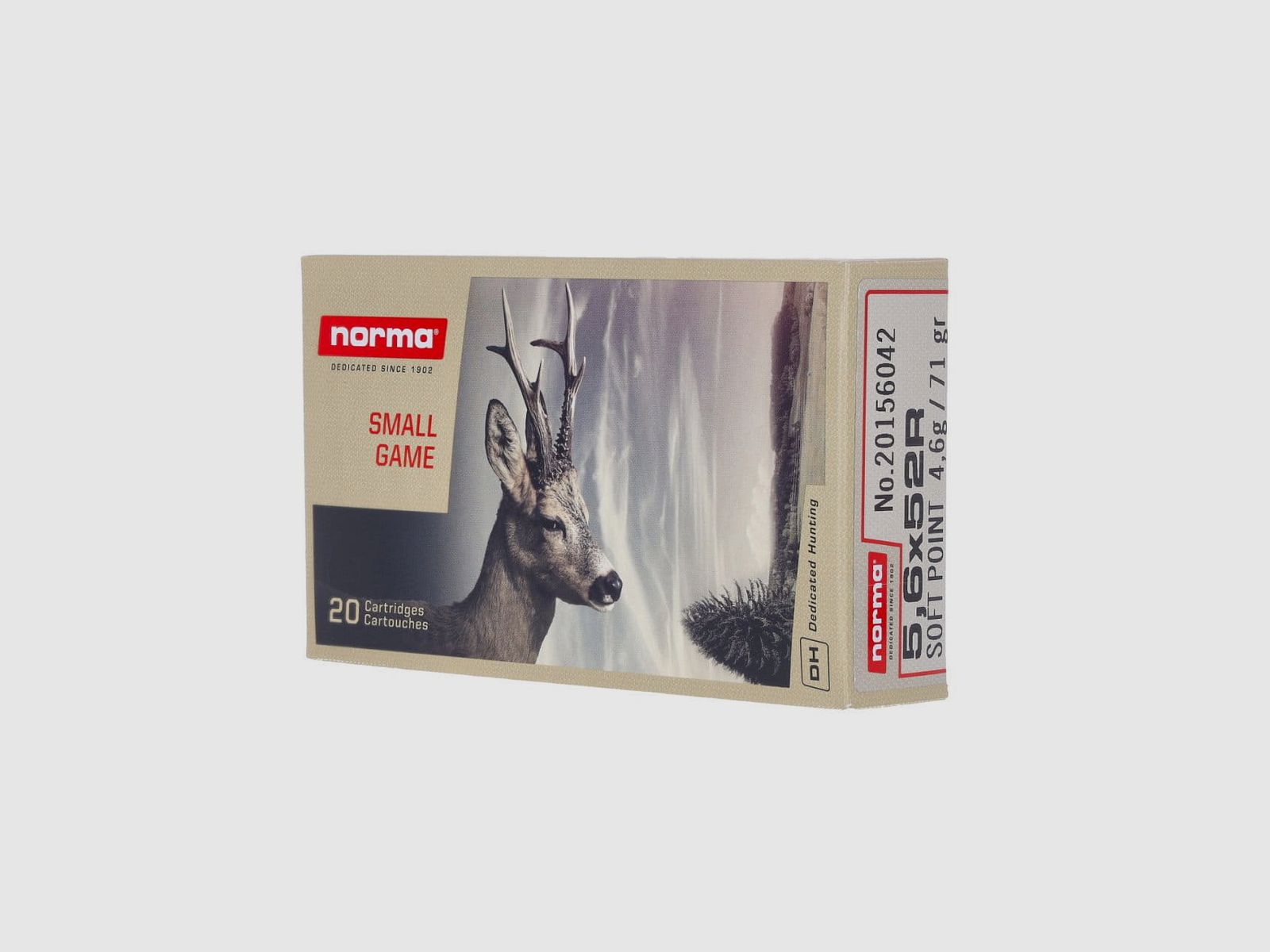 Norma 5,6x52 R Bleispitze 71 gr. - 20 Stk.