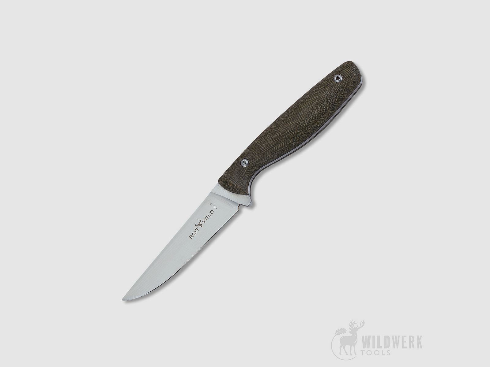 ROTWILD hunting knife "Merlin" Micarta green