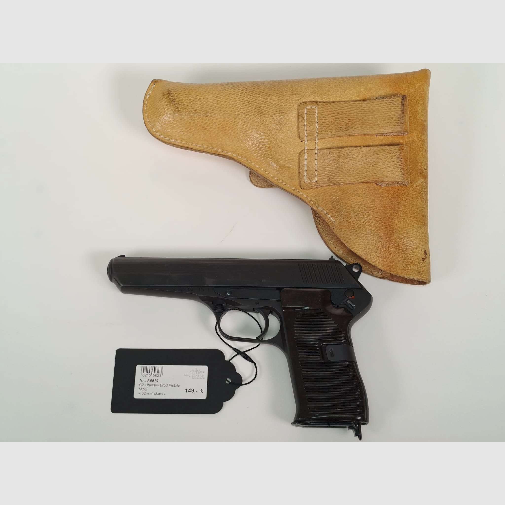 Pistolet CZ 52 7,62 Tokarev z skórzanym kaburą