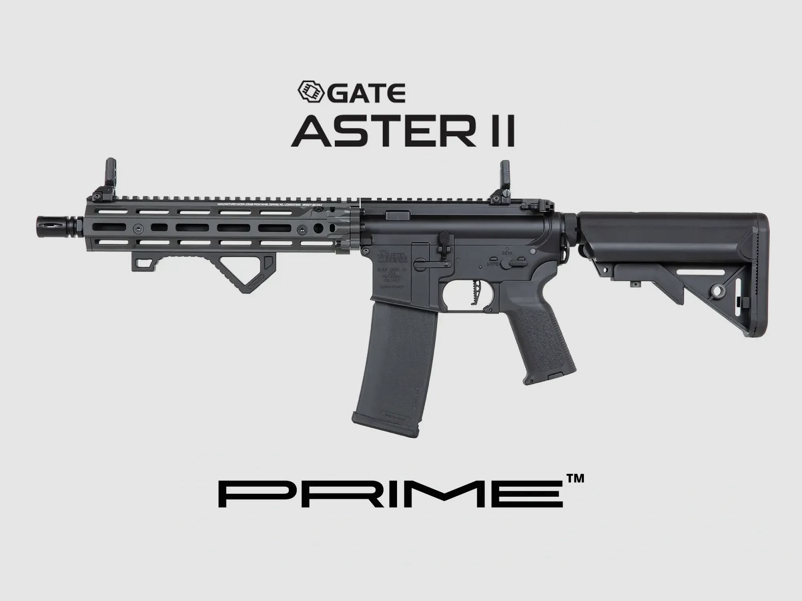 Daniel Defense® RIS III 10,5'' SA-P27 PRIME S-AEG mit ASTERII Bluetooth E.T.U, Dark Matter 27K Brushless Motor und Speedgears (GR)