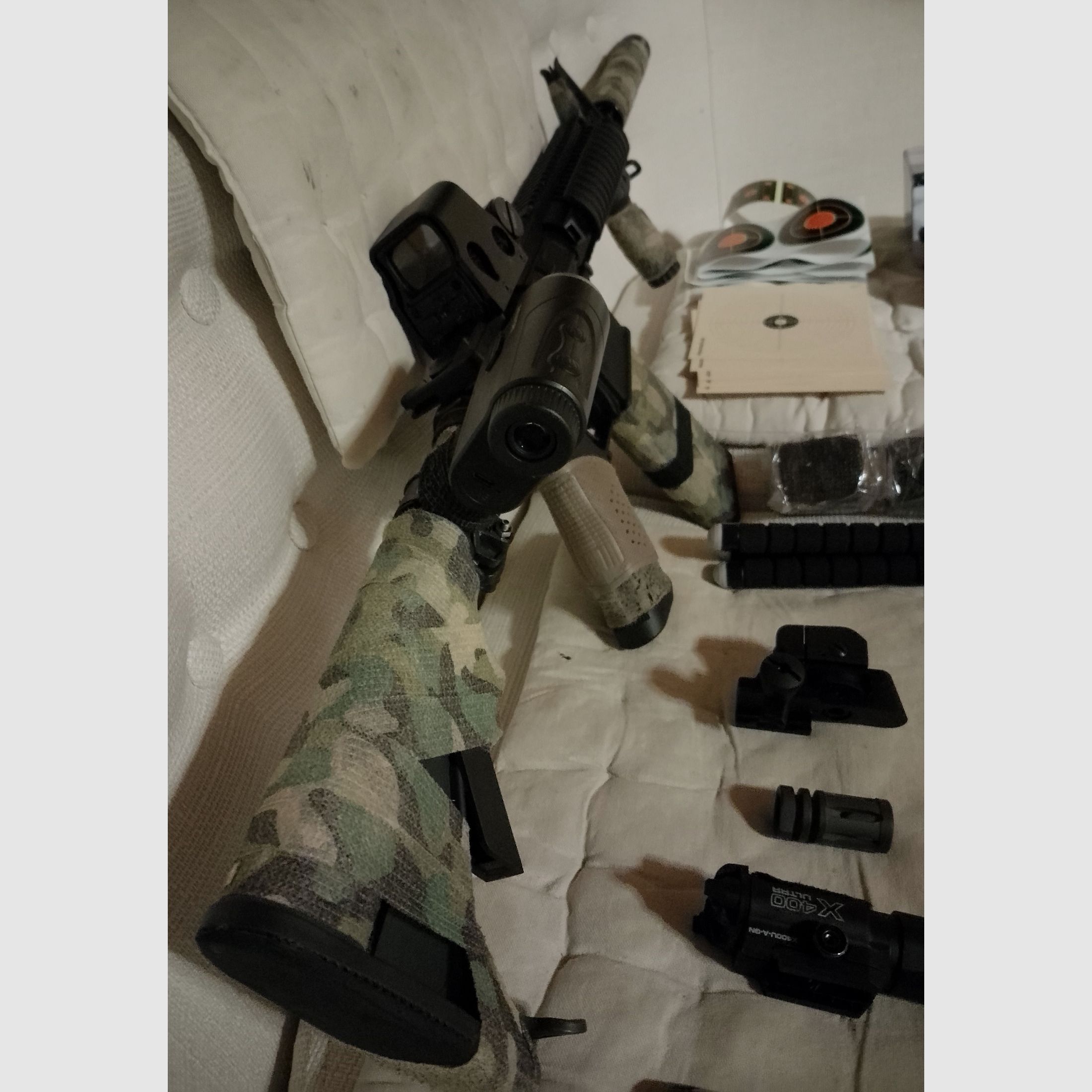 Combat Set T4E t4m RIS CO2 Druckluft Sturmgewehr Ram Tarnung  Holo Visier Laser Entfernungsmesser Home Defense Gewehr cal .43 upgraded Paintball Markierer