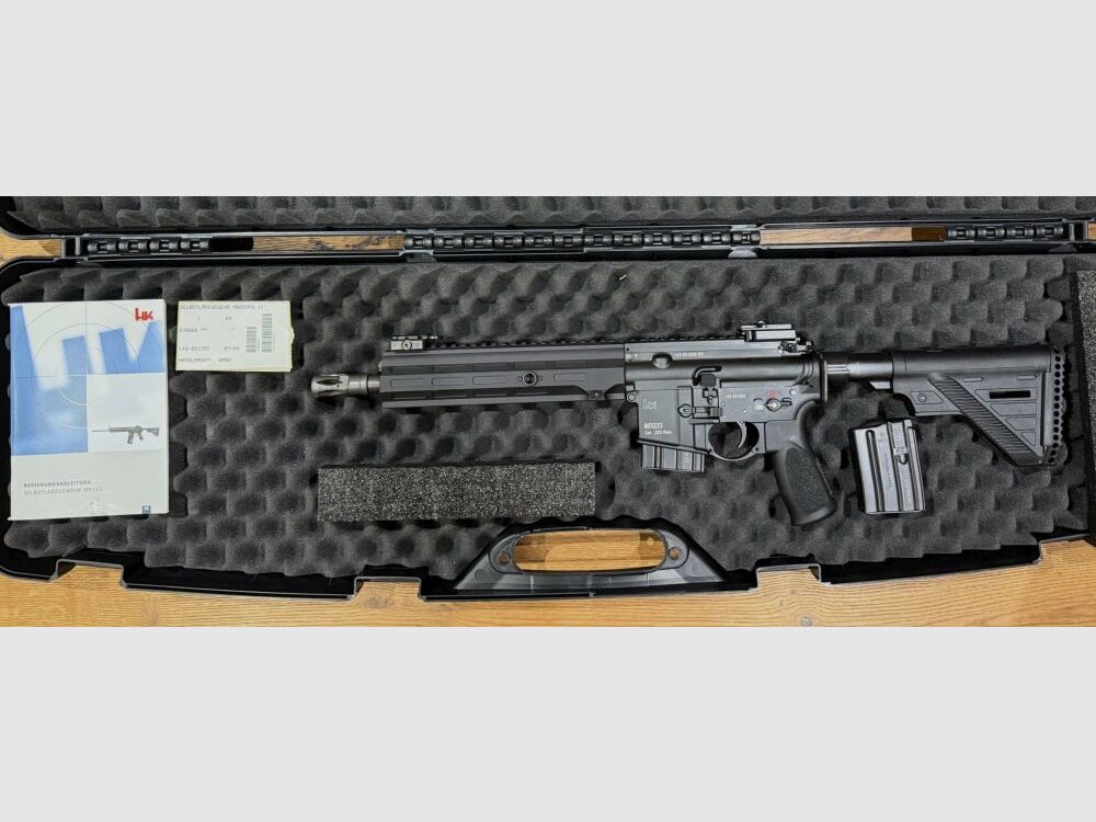 Heckler und Koch MR223, version A3, cal. .223 Rem., 11", noir, garde-main fermé