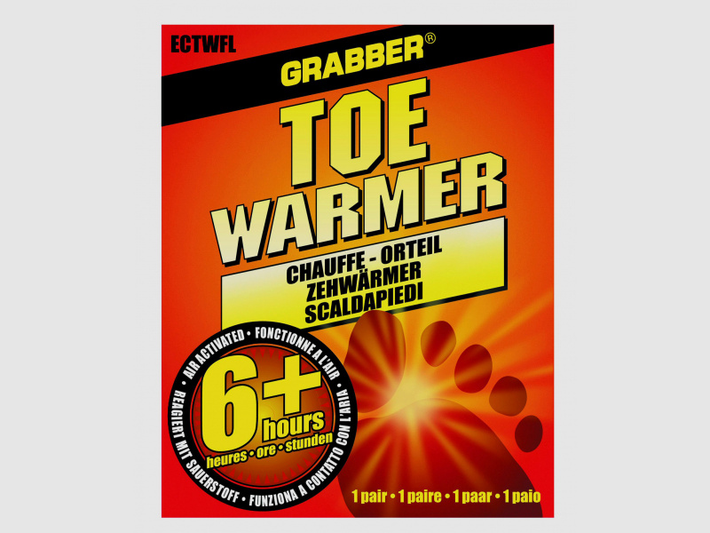 10 x GRABBER Zehenwärmer 1 Paar Wärmepads 6h Stunden 38 - 42° Grad Wärme Aktivkohle Eisen Salz NEU!