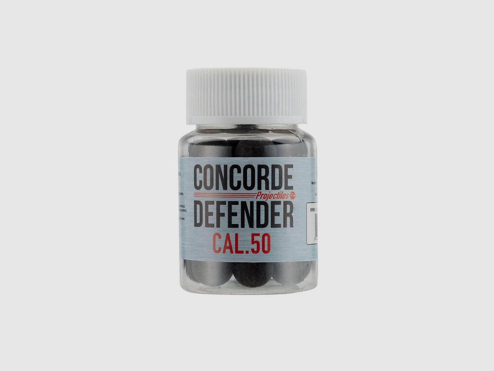 Concorde Defender .50 projectiles en caoutchouc noir 30 pièces