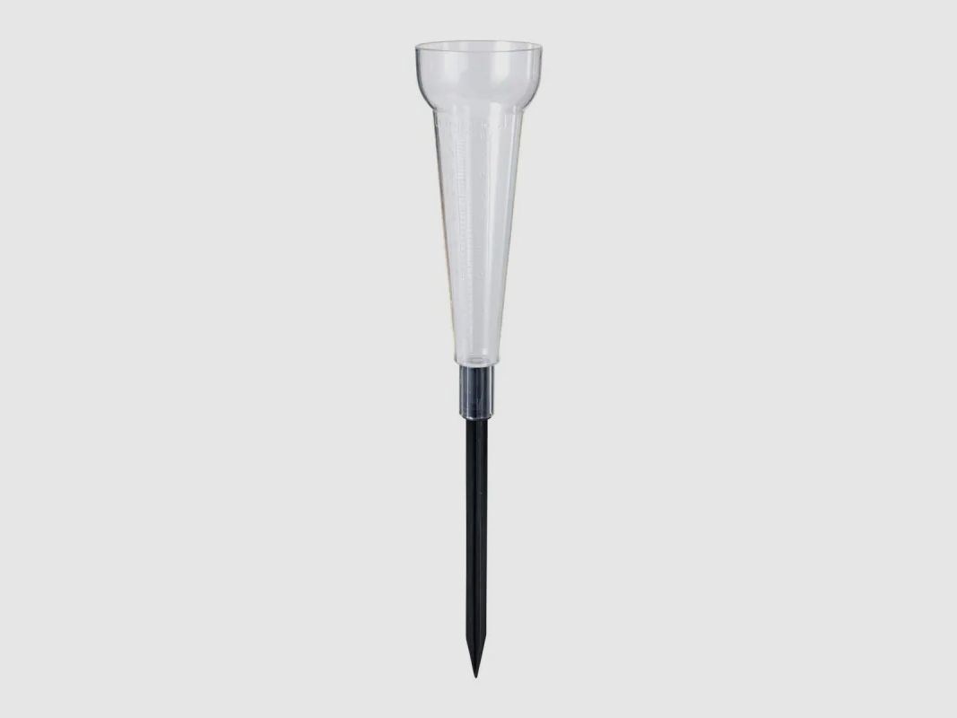 Transparenter Regenmesser mit schwarzem Stab 7,8x24 cm, Bild 1 von 4