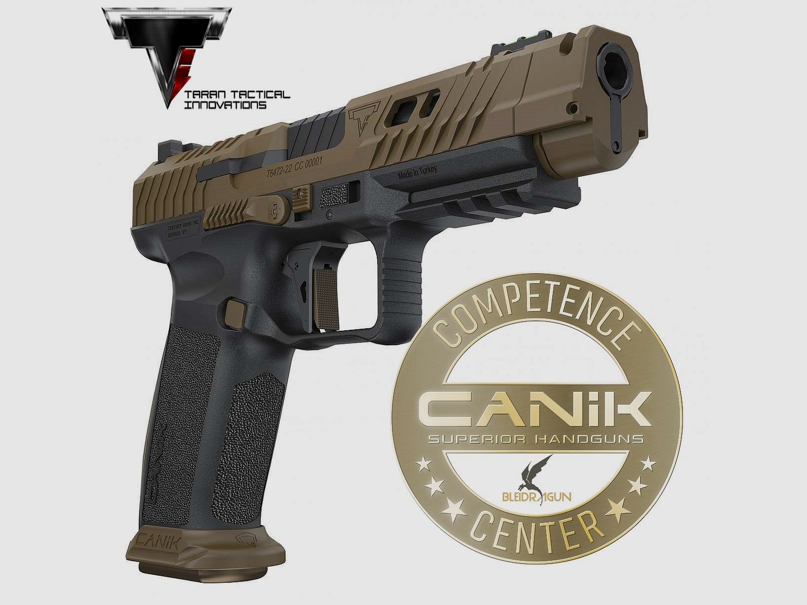 CANIC TTI COMBAT - Taran Tactical Innovations & Canik cal. 9mm Luger LAGERND!!!