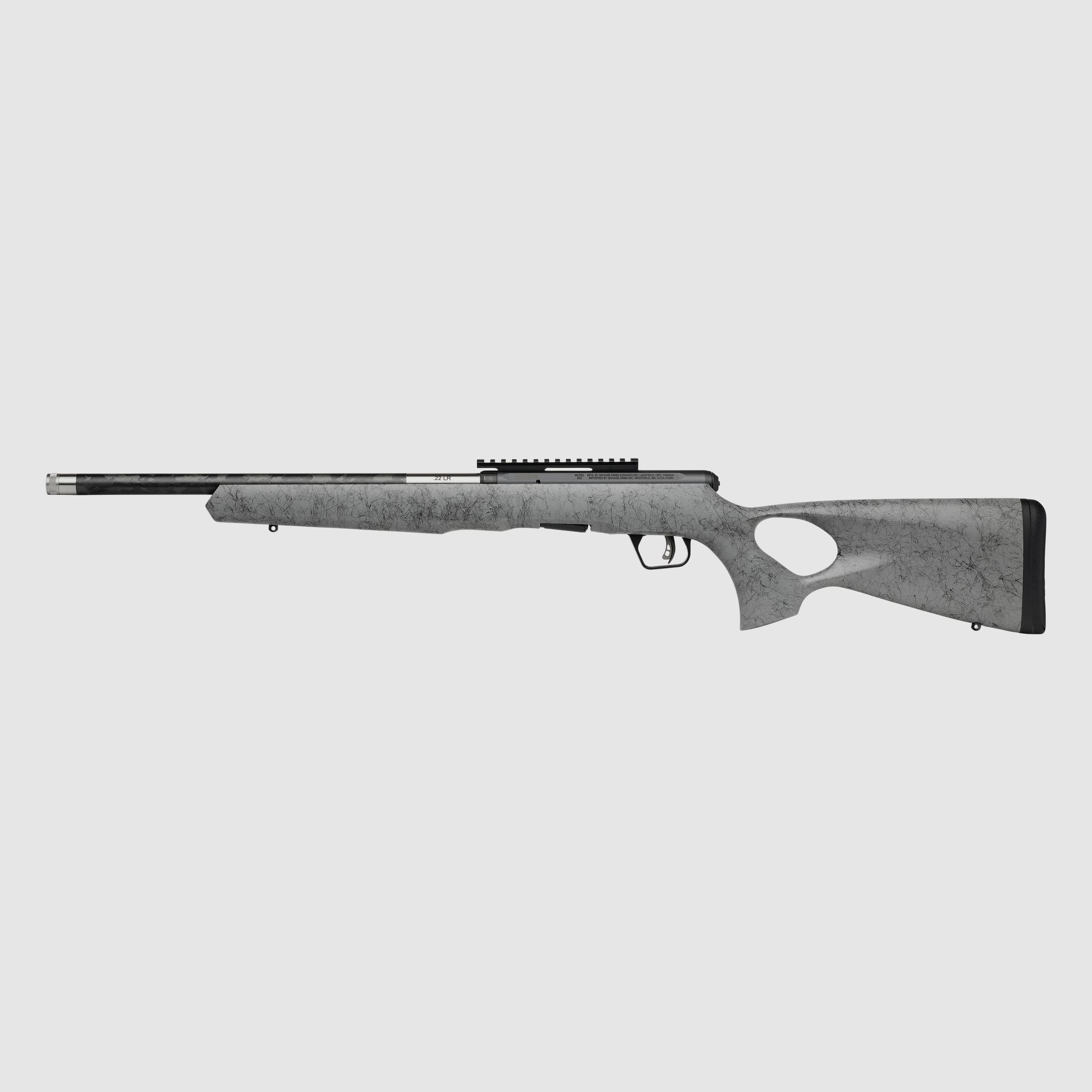 Savage B22 Timberlite with hole stock In stock