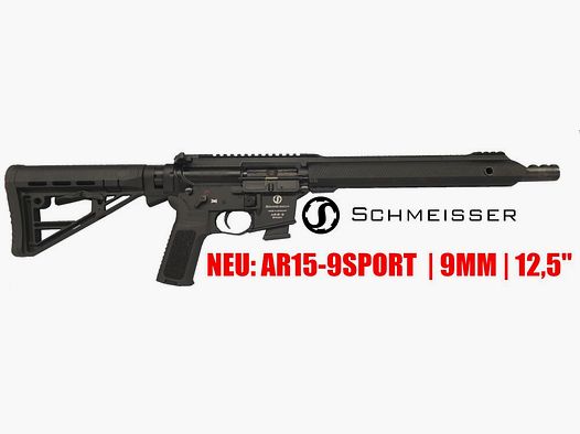 Schmeisser AR15-9 Sport S 12,5" LL Kaliber 9mm Luger - Made in Germany NEU SEIT 2024 inkl. neuer Mündungsbremse UVP: 2199€ - 9mm