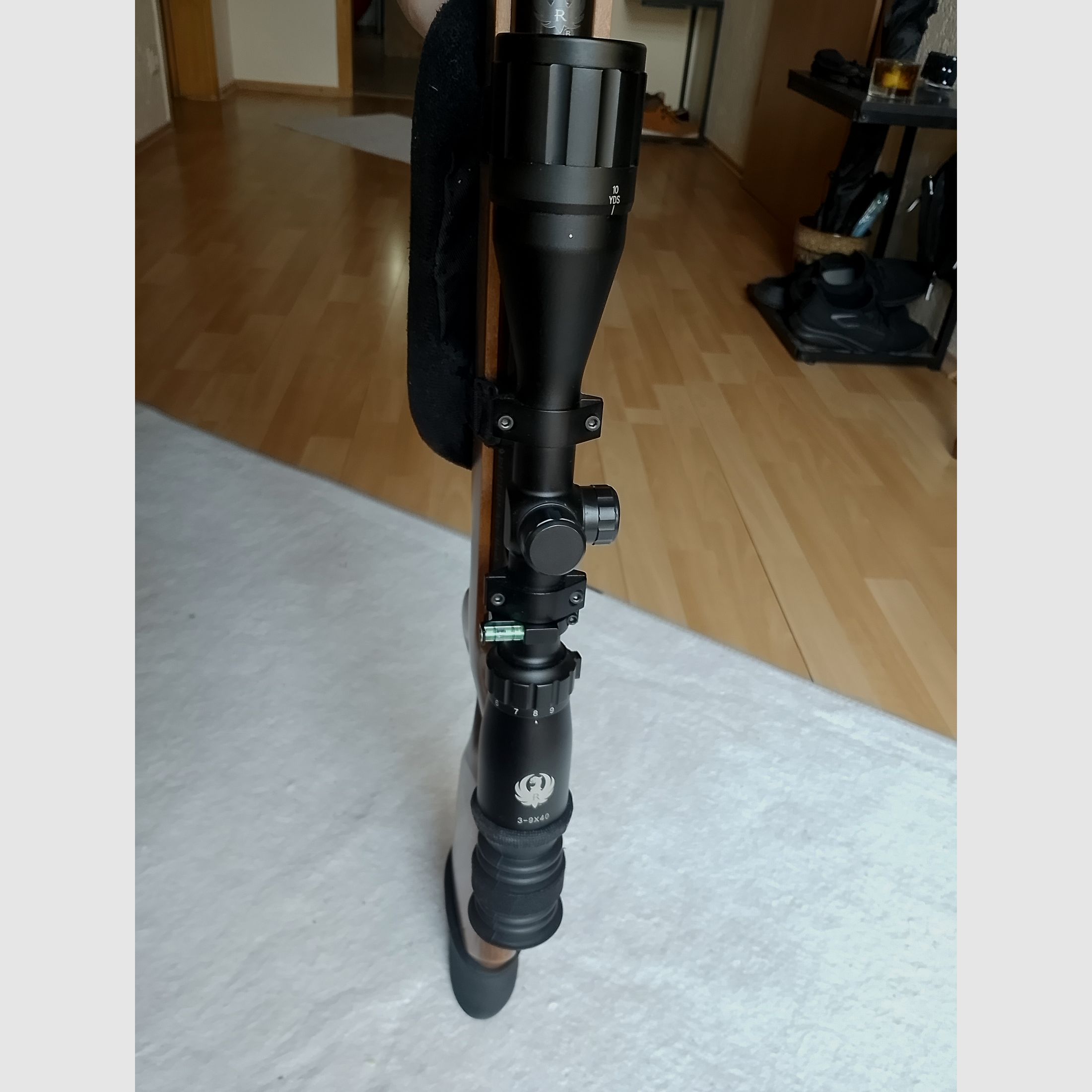 Ruger Air Hawk luchtgeweer kniklader 4,5mm .177 Target Sniper geluiddemper tactisch 3-9x40 richtkijker matchkwaliteit als nieuw
