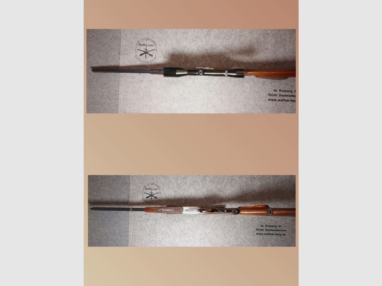 Escopeta de doble cañón Meuter Solingen similar al modelo Heym 55 con mira 6x42