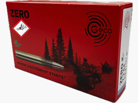 Geco Zero cartouche de chasse cal. 7X64 127 grs