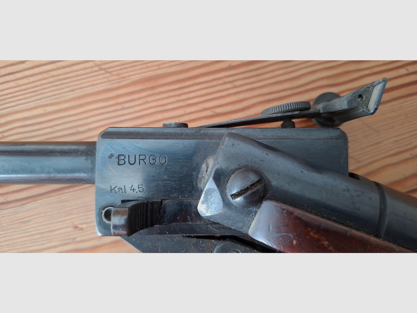 Burgo „Meisterschütze“ (Weihrauch HW 35) Cal. 4,5mm – rarità intorno al 1960, blocco del barrel, senza marchio F, libero da 18 anni!, immagine 2 di 6