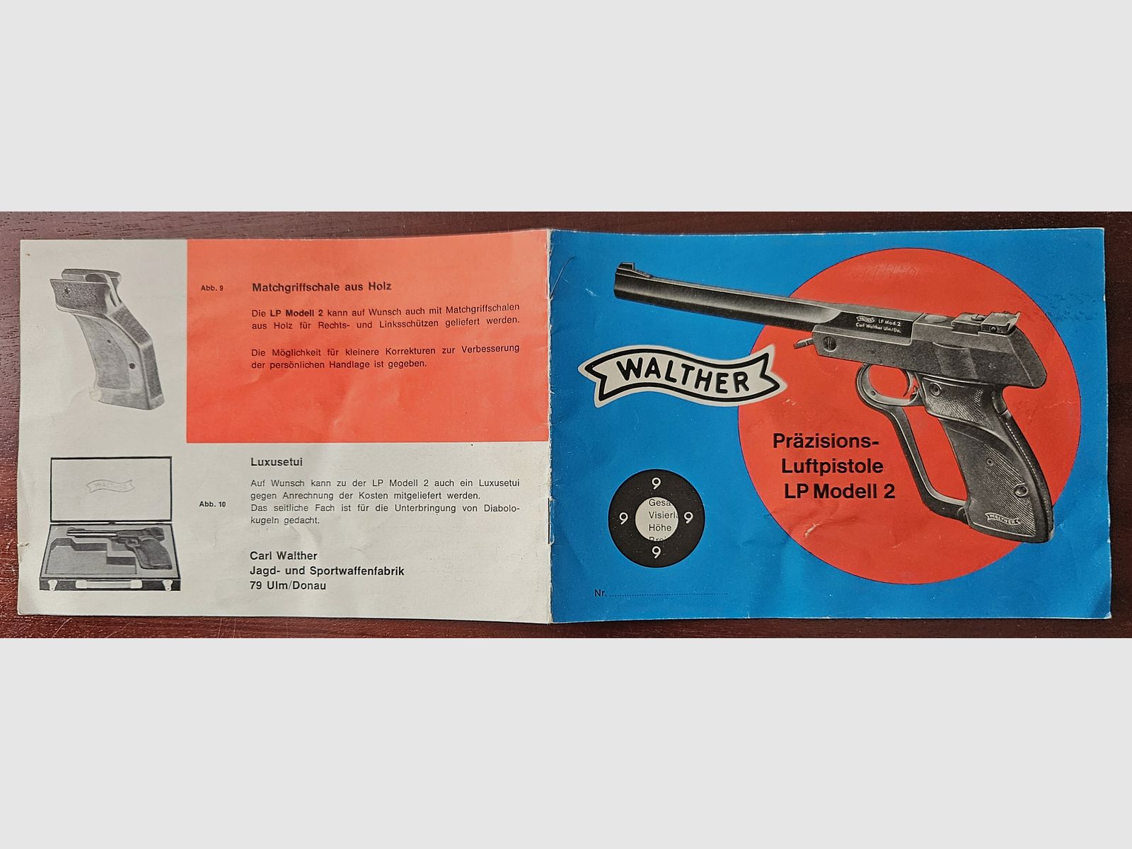 Istruzioni originali per l'uso della Walther Luftpistole 2