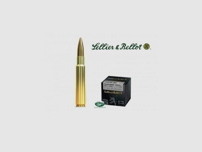 SELLIER & BELLOT Munition Kal. 7,5x55 SWISS FMJ 174gr