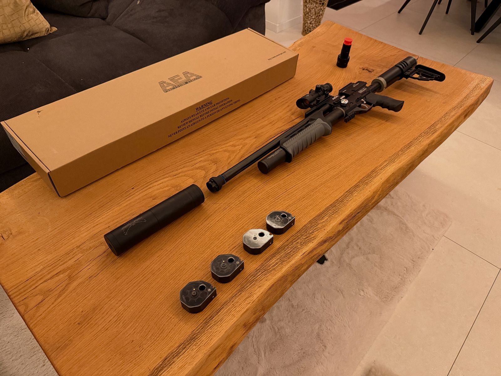 AEA Megalodon+ !! 1500 shots!! +JADS silencer + spring tensioner + lots of accessories