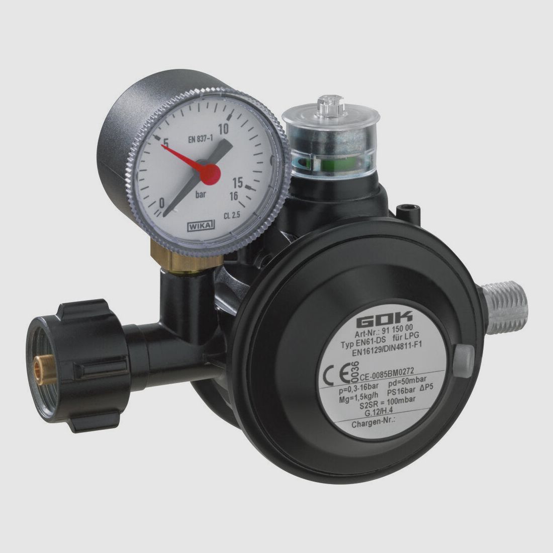 Grillregler PRO mit Manometer, Niederdruckregler, Bild 2 von 3