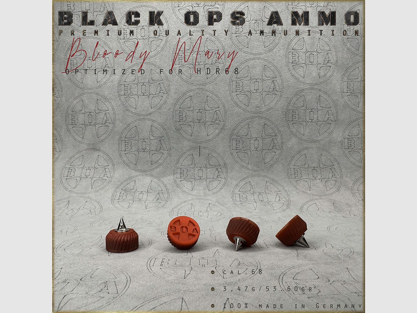 10x + 2 Bloody Mary BLACK OPS AMMO HDR 68 TR cal.68 ammunition T4E Umarex HDR68 TR68