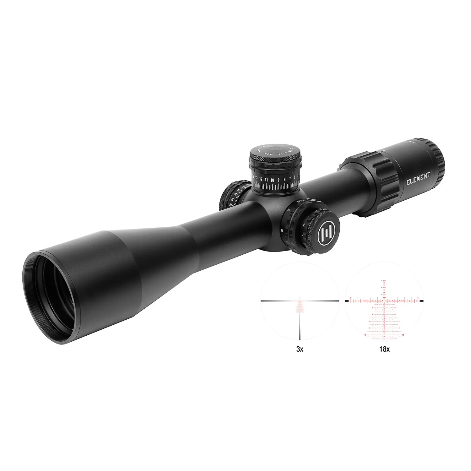 Zielfernrohr Element Optics TITAN 3-18x50 FFP APR-2D MRAD
