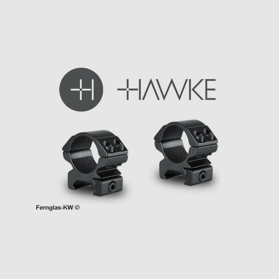 HAWKE 22112 Montaje de anillo bajo de 25,4 mm para riel Weaver soporte de mira telescópica