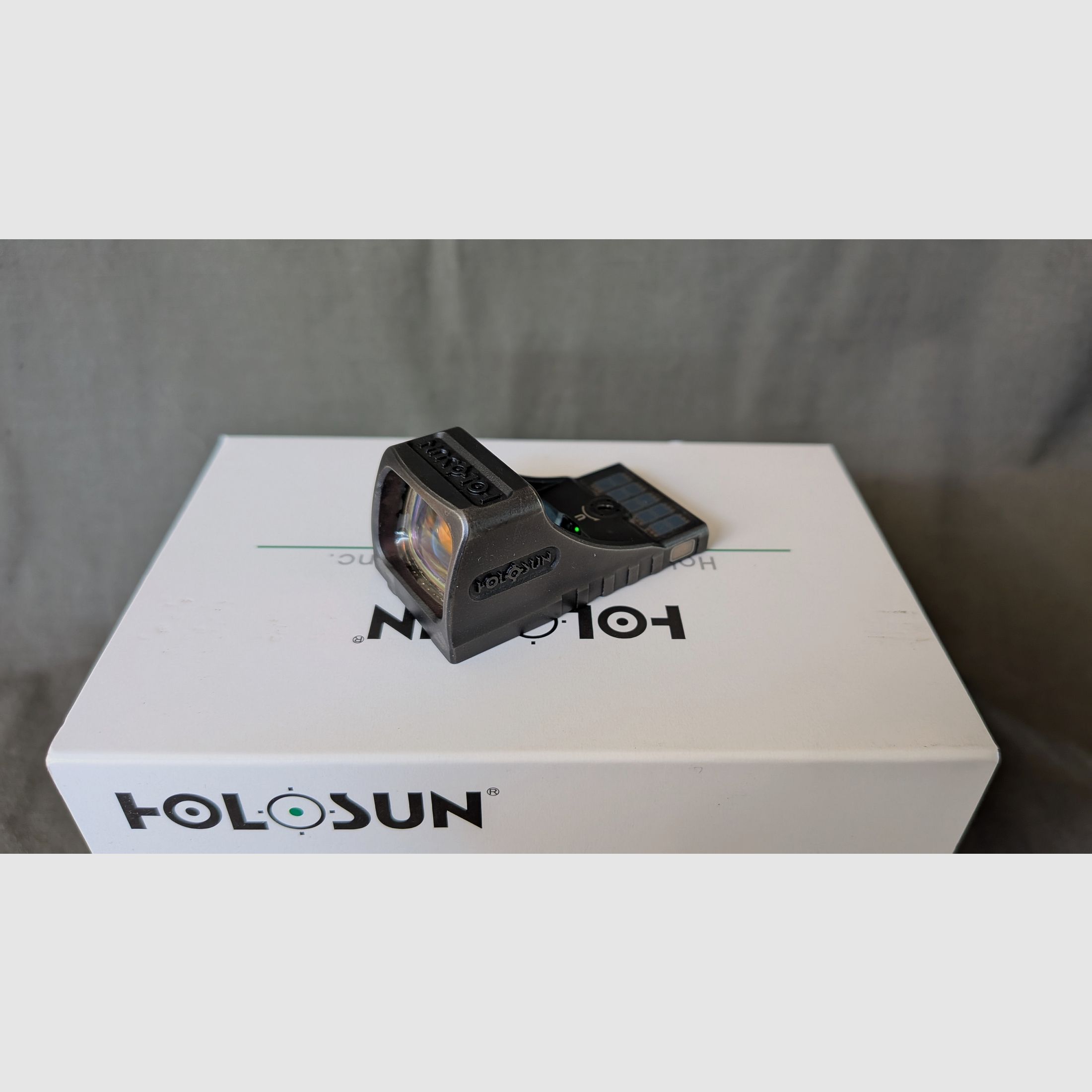 Holosun SCS-MOS-GR, red dot sight, Glock MOS, titanium, green reticle, image 2 sur 7