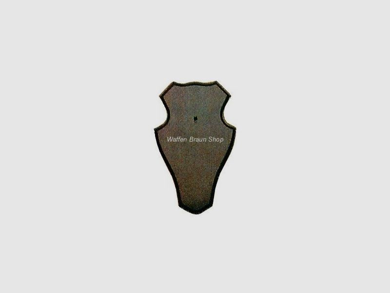 Horn board for roe deer, 22X13 cm, rounded shape, with cutout, dark