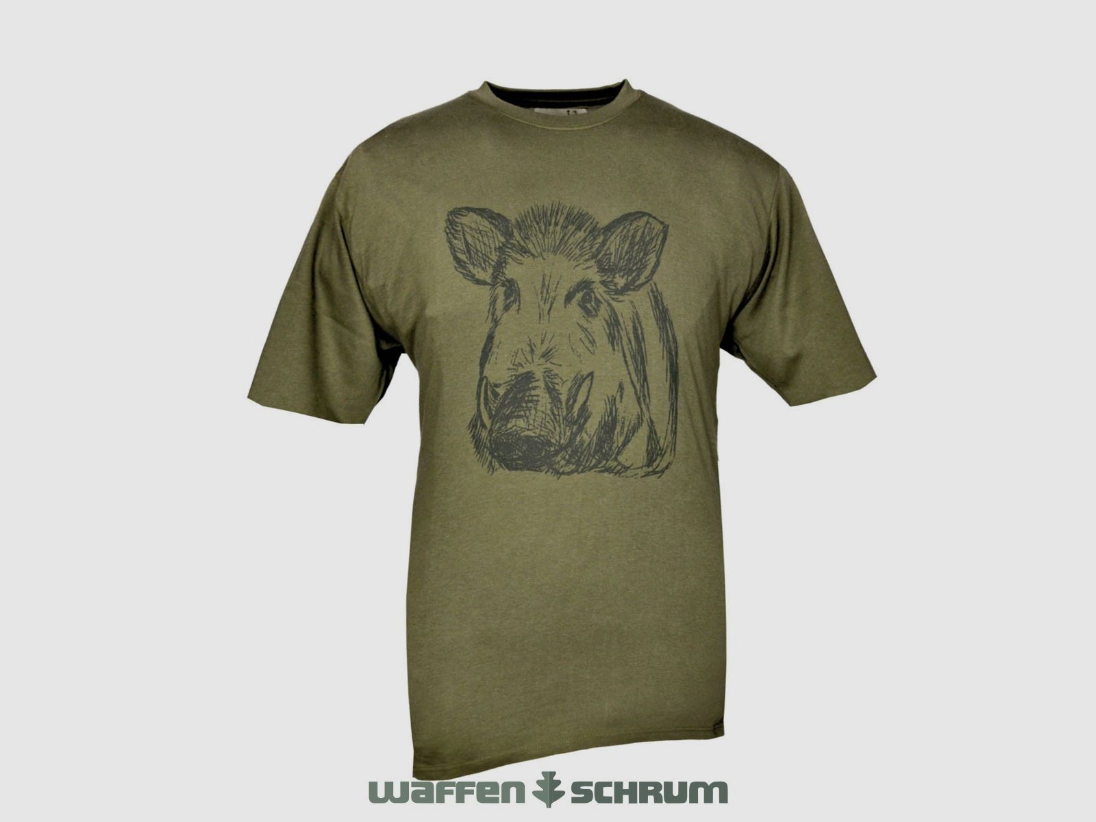 Hubertus T-Shirt Keilerkopf Schilf