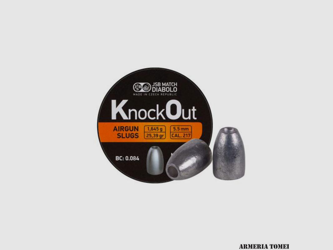 JSB MATCH – KNOCKOUT 1,645g / 25,39gr Kal. 5,5 mm (200 Stk)