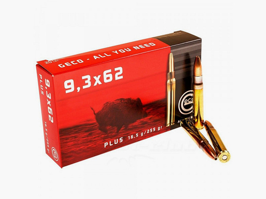 GECO PLUS 9.3x62 MM - 255 GRS. - 20 ROUNDS