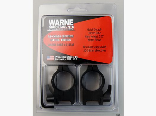 Warne Maxima series steel rings 30mm