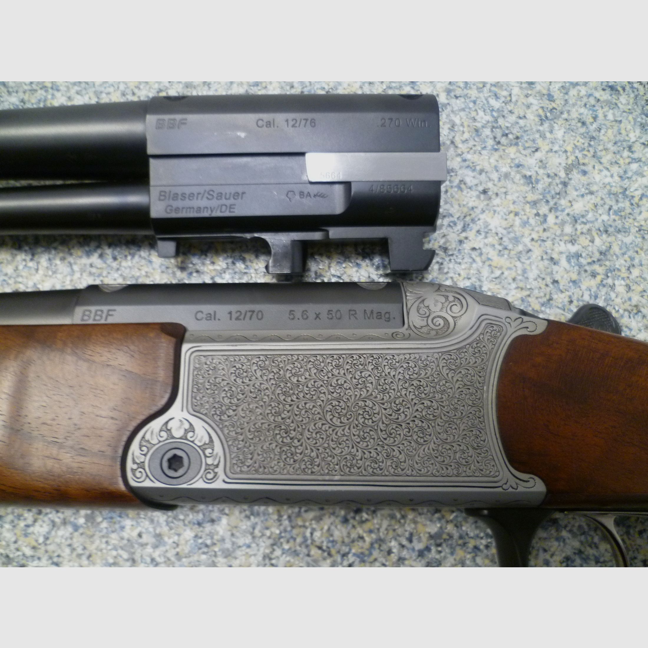Bockbüchsflinte Blaser BBF 95 12/70 & 5,6x50R Mag. mit ATL 12/76 & .270 Win.