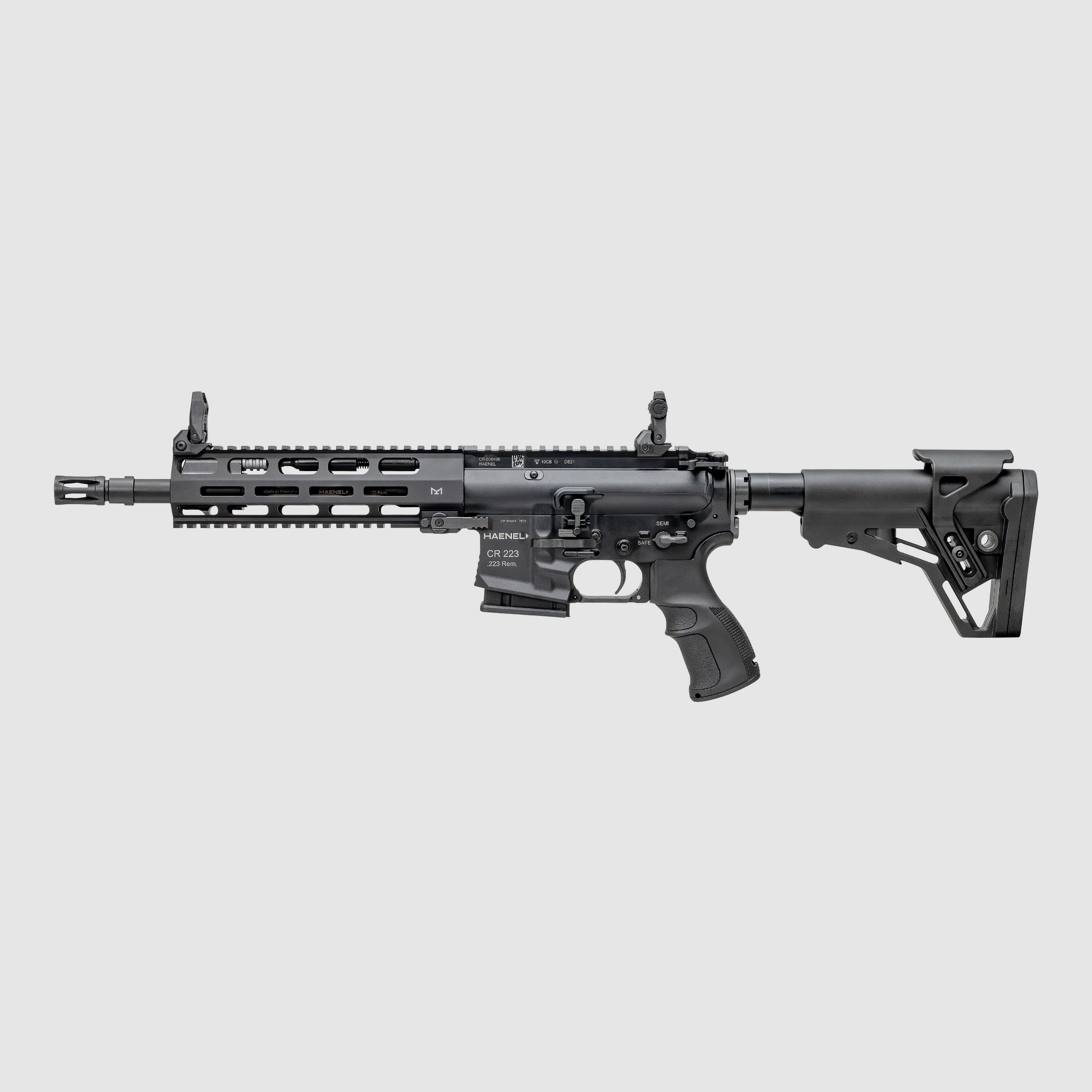 Haenel CR 223 M-LOK Handschutz Lauflänge 254 mm | Direktabzug | Handschutz kurz | Schwarz | nicht sportlich zugelassen, Kal. .223 Rem.