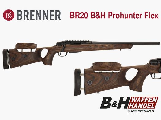 Brenner BR20 B&H Prohunter Flex Lochschaft Schaftrücken- & Längenverstellung Jagd Sport Damenschaft