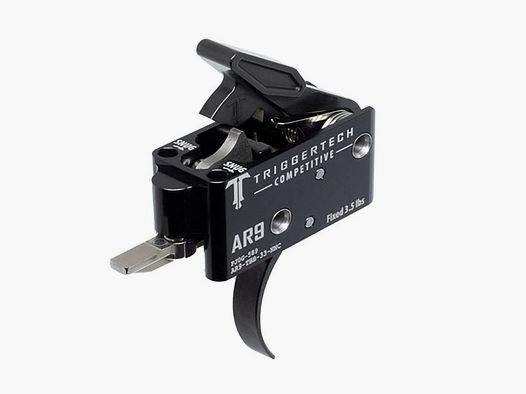 TRIGGERTECH Tuning/Ersatzteil f. Langwaffe Abzug f. AR-9 Curved Black 1600g, gebogen Competitive
