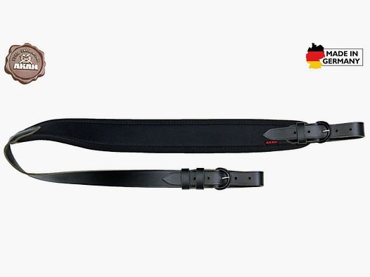 AKAH rifle sling made of full-grain leather with neoprene