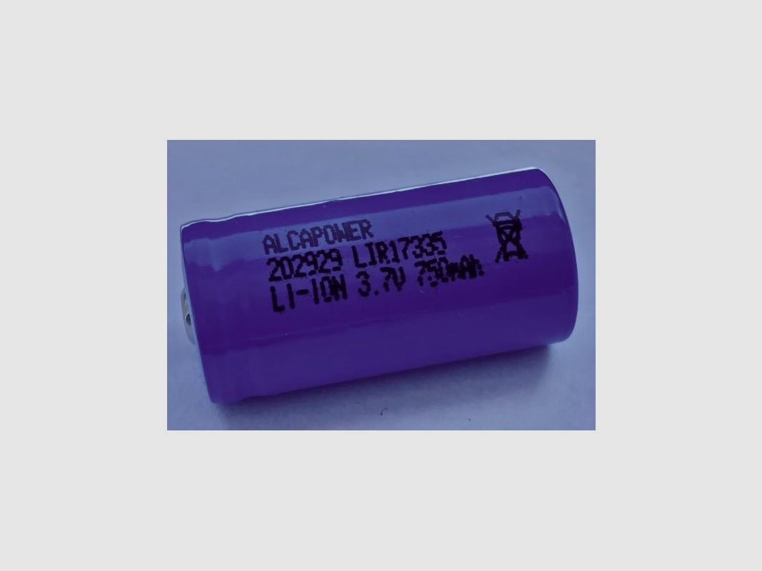 ALCAPOWER OPLAADBARE BATTERIJ 16340 3,7V 750 MAH
