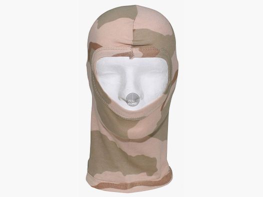 Balaclava, 1-Loch, dnn,3 Fb. desert, 100 % Baumwolle