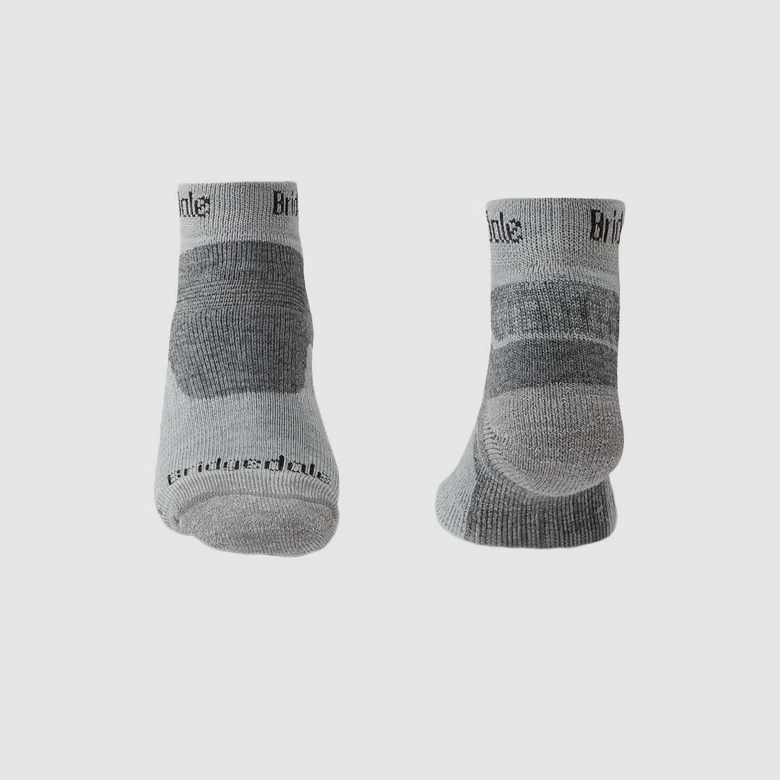 Herensokken met merinowol Bridgedale HIKE Midweight Performance Ankle – silver / black, afbeelding 2 van 3