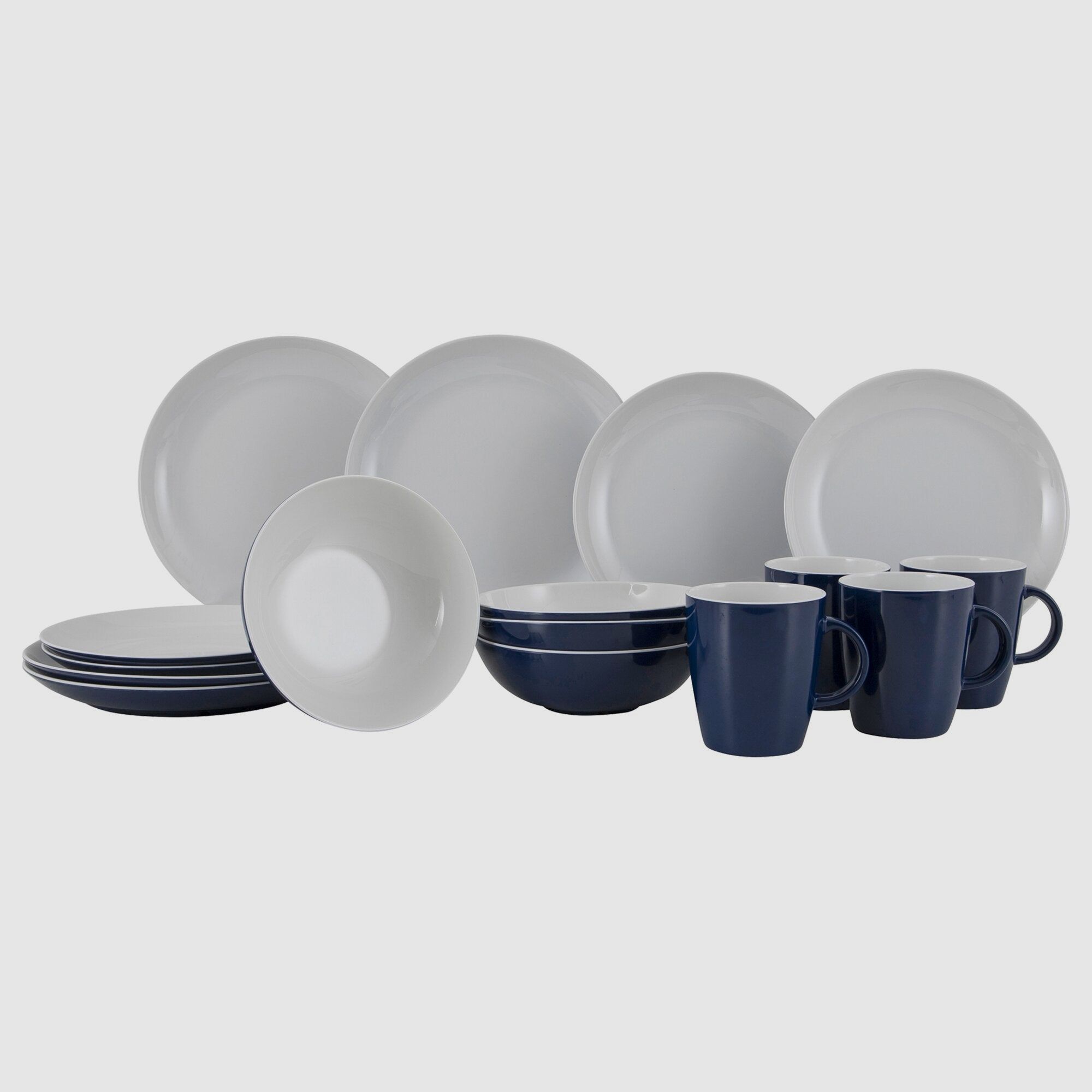Set da tavola Solid Line, blu, immagine 2 di 18