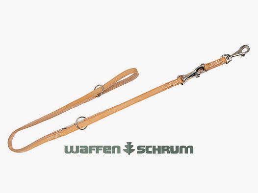 AKAH Polizeileine aus Fahlleder  / verstellbar von 1,20m auf 2,05m / Breite: 13mm