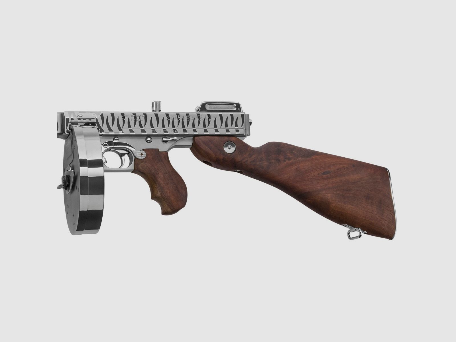Thompson 1927A1 Deluxe 16,5'' – Chrome Tiger Stripe (T150DCRTS), zdjęcie 6 z 8