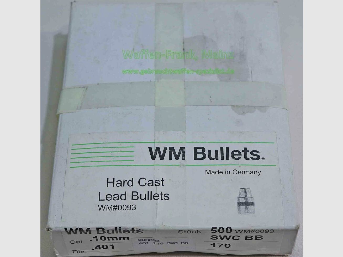 Deutsch, Herst. unbekannt FFW-Geschosse Hartblei 10mm/.401