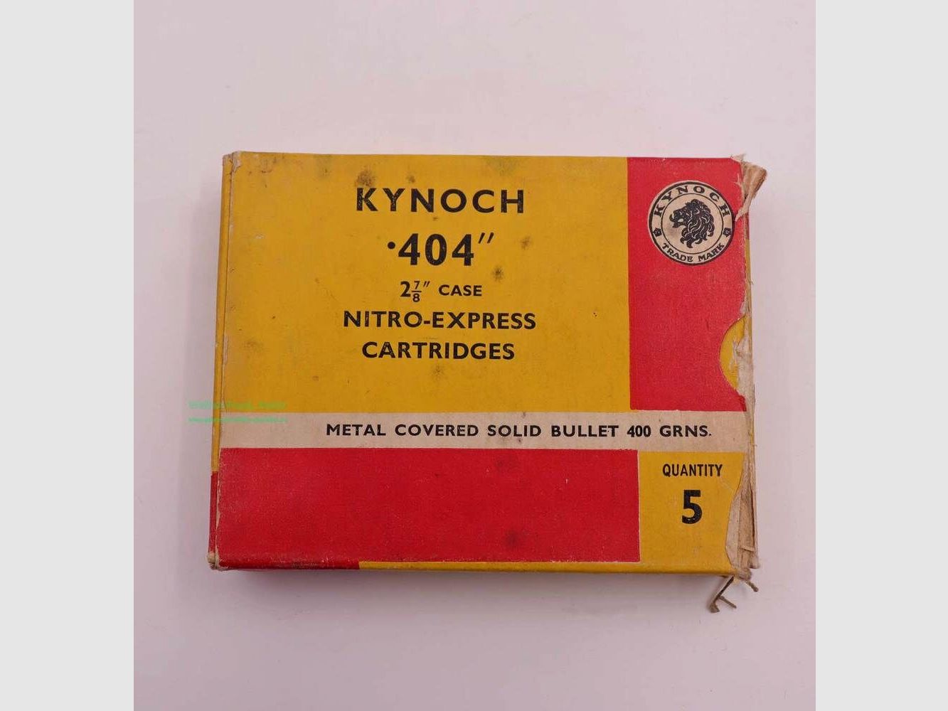 Kynoch, Inghilterra cartucce per fucile .404-2 7/8'' N.E.