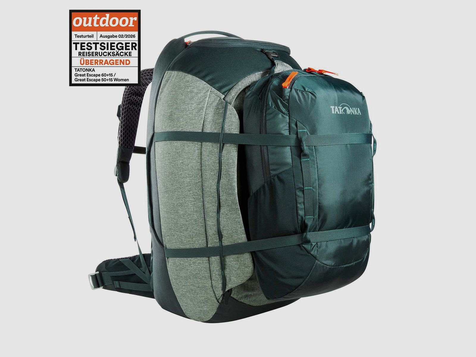 Tatonka Great Escape 60+15 – Reiserucksack mit Front-Daypack, Bild 2 von 5