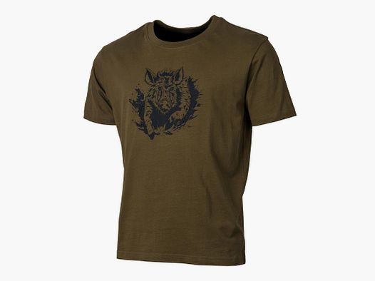 T-shirt Sanglier Kaki - Style Nature Robuste