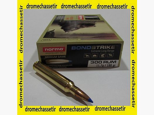 boite 20 Cartouches calibre 300 RUM Norma Bondstrike extreme 180 grains 21076102