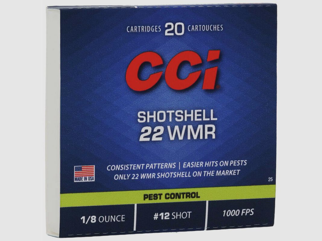 CCI .22 WinMag Shotshell 31grs / 2,0g