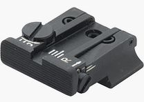 LPA TPU19WA07 verstellbare Mikrometer-Kimme für Walther P99, PPQ, PPQ M2, S&W SW99 – Schwarzes Visierbild