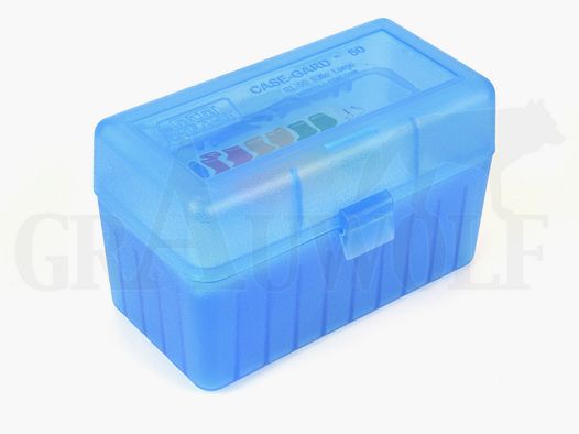 MTM Klappdeckelbox RL-50 blau für 50 Patronen: 6,5x64-458 Mag