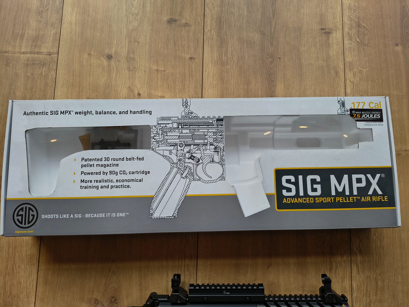 SIG SAUER MPX CO2 Gewehr 4,5mm Diabolo mit Schalldämpfer