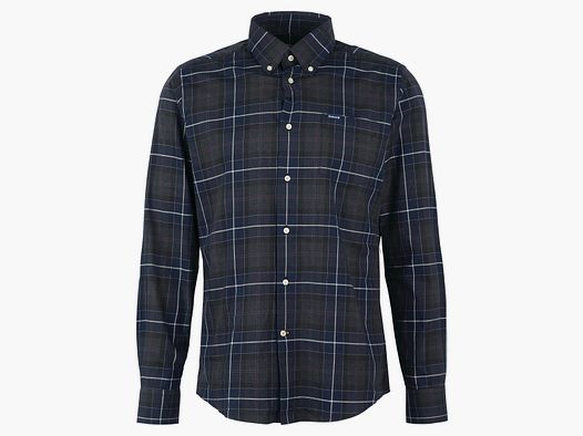 BARBOUR Hemd Wetheram Tailored Classic Zwart Slate